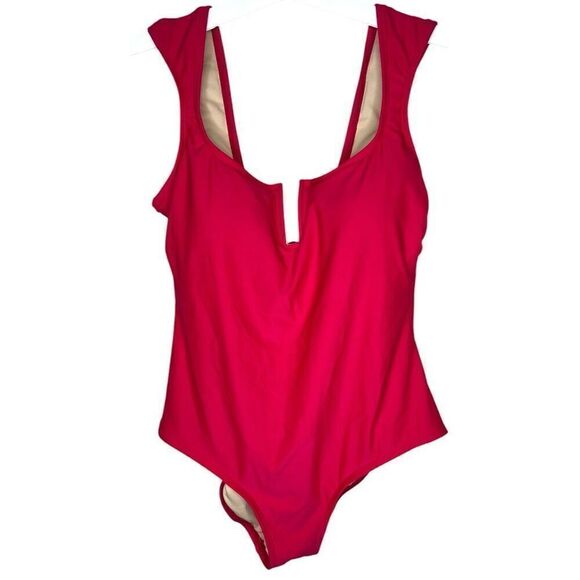 NEW Kona Sol Full Coverage Tummy Control Cap Sleeve U-Wire One Piece Swimsuit L - Picture 3 of 5